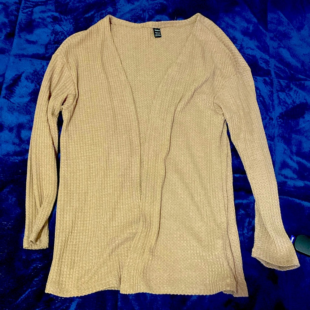 brown/dark purple cardigan
